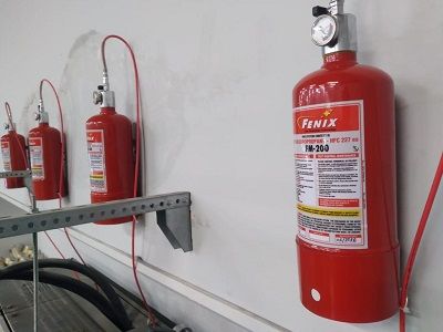 Pano İçi FM200 Gazlı Söndürme Sistemi Dolumu